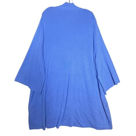 Selection by Ulla Popken Women Open Kimono Sleeve Periwinkle Cardigan Sz 24 EC - Picture 8 of 16